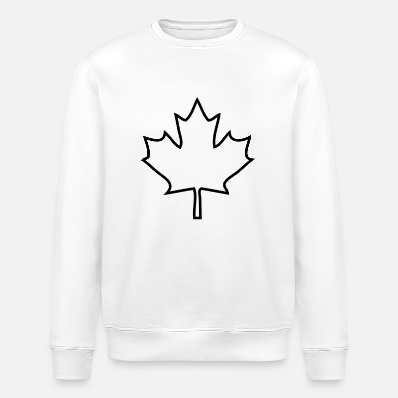 maple leaf canada - Stanley/Stella ROLLER Unisex Organic Sweatshirt - white