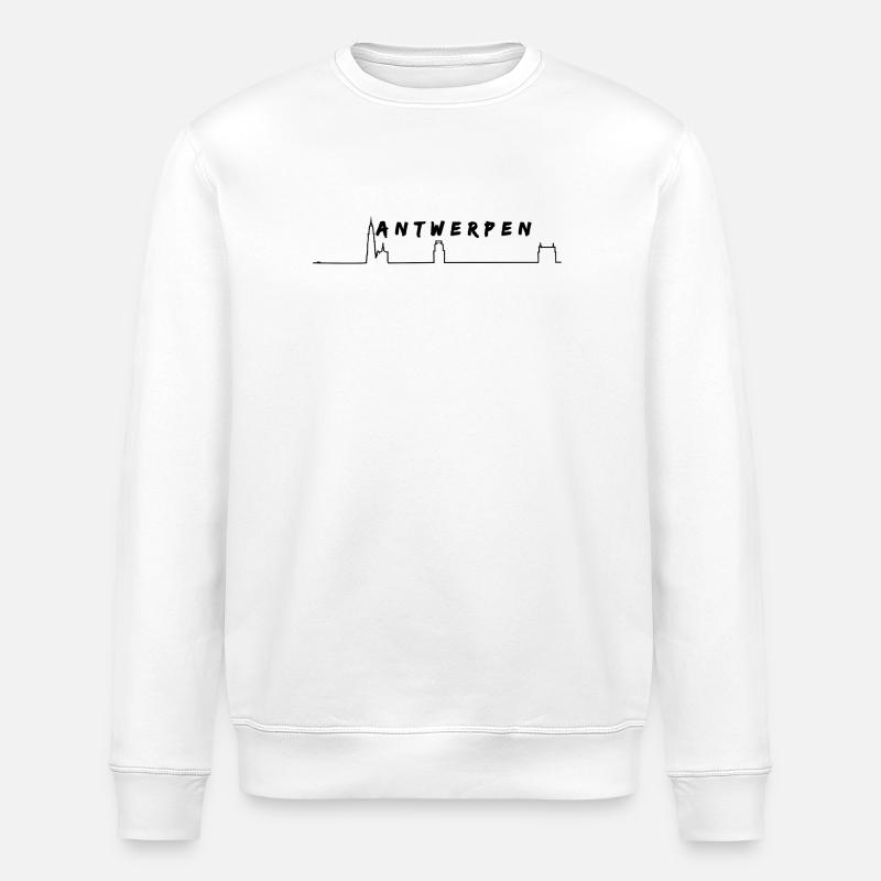 Antwerpener Skyline - Stanley/Stella Unisex Bio-Sweatshirt ROLLER - Weiß