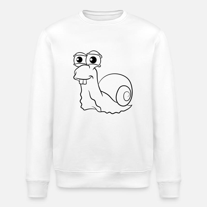 Schnecke lustig freude - Stanley/Stella Unisex Bio-Sweatshirt ROLLER - Weiß