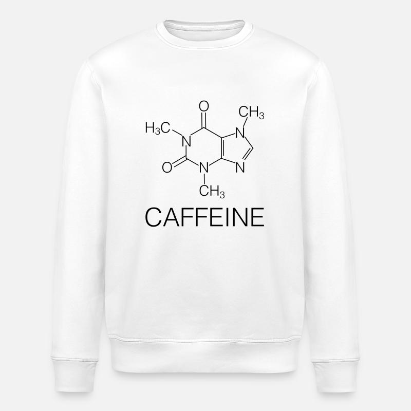 caffeine - Stanley/Stella ROLLER Unisex Organic Sweatshirt - white