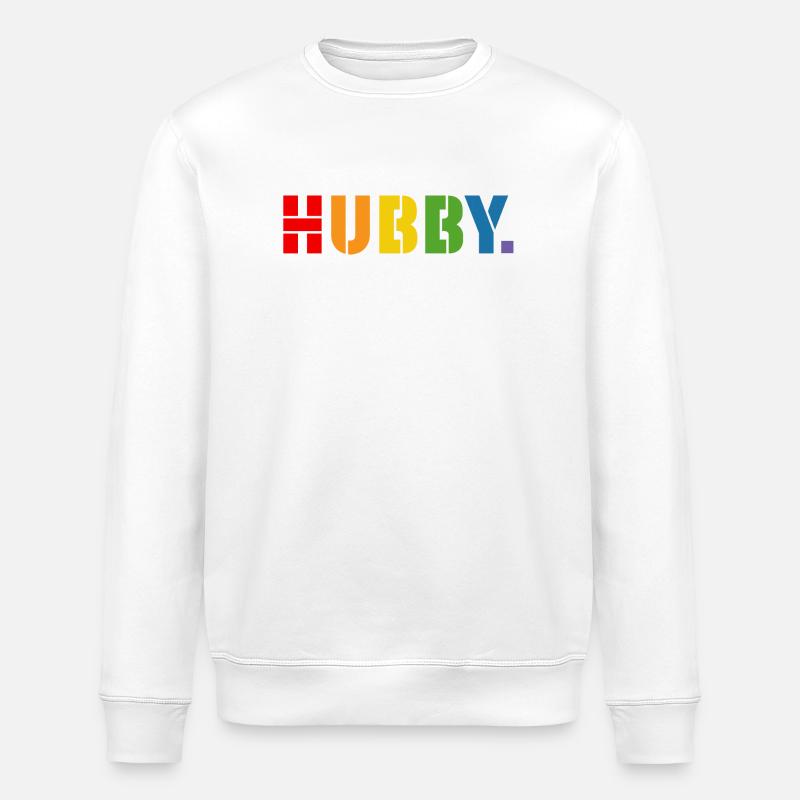 Rainbow shirt HUBBY - Stanley/Stella Unisex Bio-Sweatshirt ROLLER - Weiß