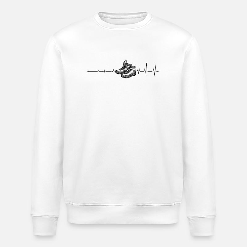Heartbeat Wanderschuhe - Stanley/Stella Unisex Bio-Sweatshirt ROLLER - Weiß