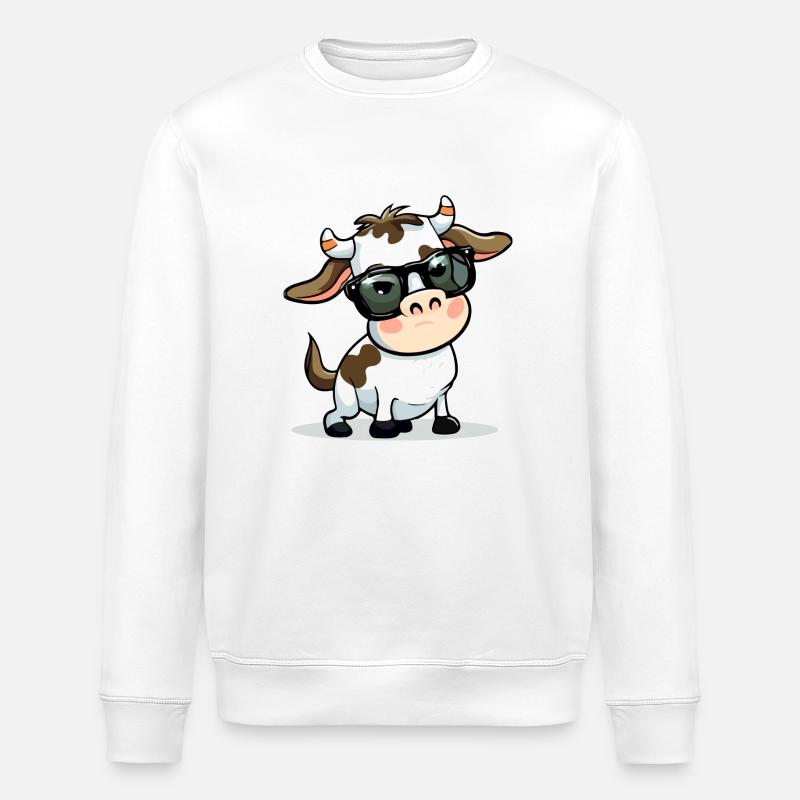 Hala, die Kuh - Stanley/Stella Unisex Bio-Sweatshirt ROLLER - Weiß