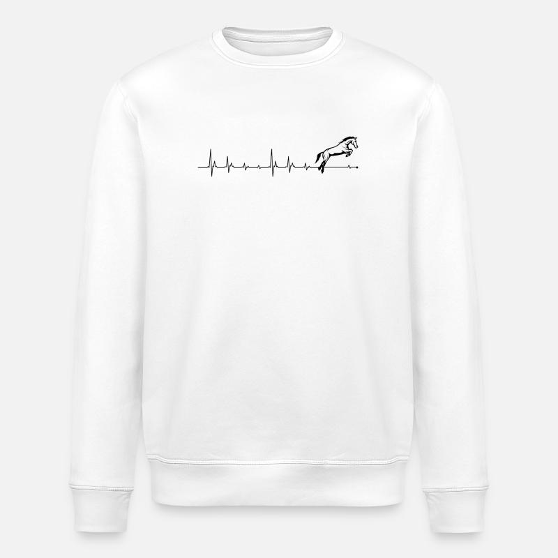 Herzschlag Pferd - Stanley/Stella Unisex Bio-Sweatshirt ROLLER - Weiß