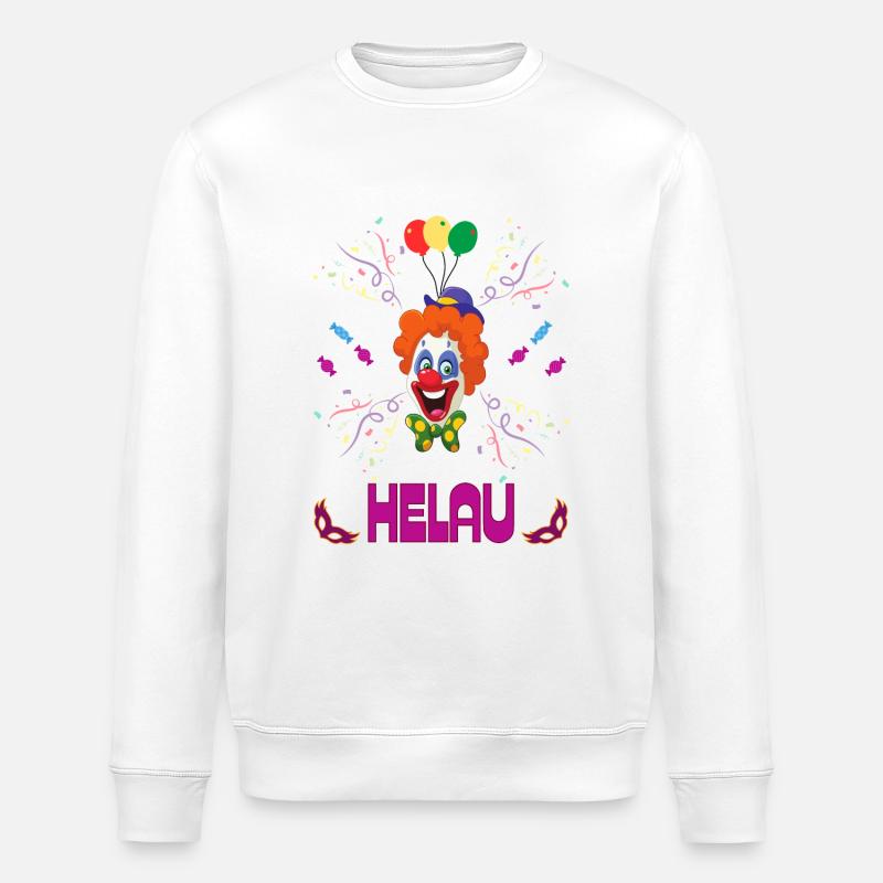 Carnaval | Clown | Helau Drôle | Carnaval - Sweat bio ROLLER Stanley/Stella Unisexe - blanc