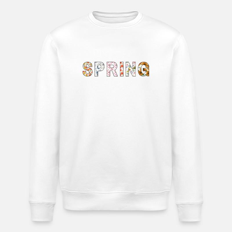 Spring | Spring | Tree | Flowers | Sunshine - Stanley/Stella ROLLER Unisex Organic Sweatshirt - white
