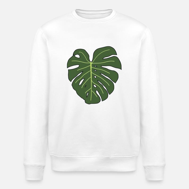 Monstera - Sweat bio ROLLER Stanley/Stella Unisexe - blanc