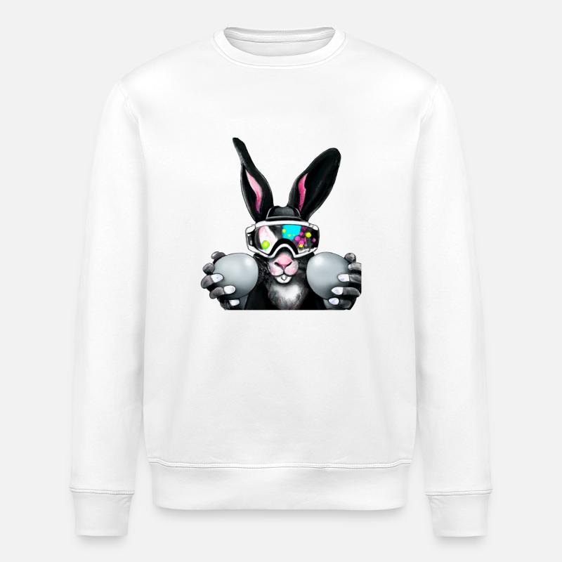 Oster Hase_05 - Stanley/Stella Unisex Bio-Sweatshirt ROLLER - Weiß