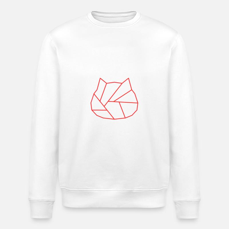 Katze | Logo | Neutral - Stanley/Stella Unisex Bio-Sweatshirt ROLLER - Weiß