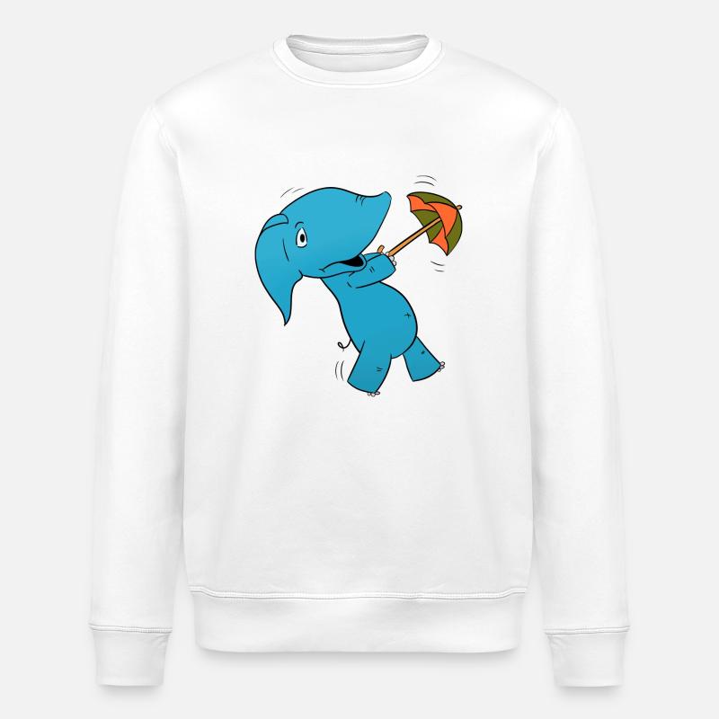 Parapluie éléphant - Sweat bio ROLLER Stanley/Stella Unisexe - blanc