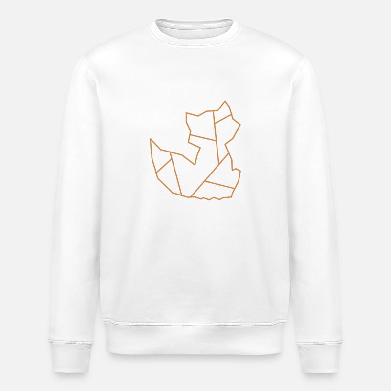 Fox | Animal | Logo | Fox - Stanley/Stella ROLLER Unisex Organic Sweatshirt - white