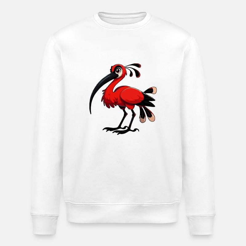Ibis rouge - Sweat bio ROLLER Stanley/Stella Unisexe - blanc