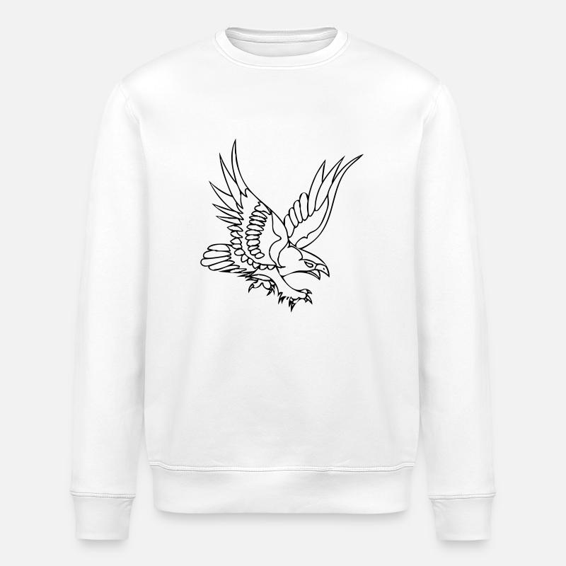 eagle - Stanley/Stella ROLLER Unisex Organic Sweatshirt - white