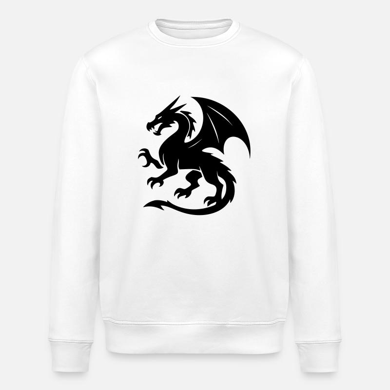 Dragon (black) - Stanley/Stella ROLLER Unisex Organic Sweatshirt - white