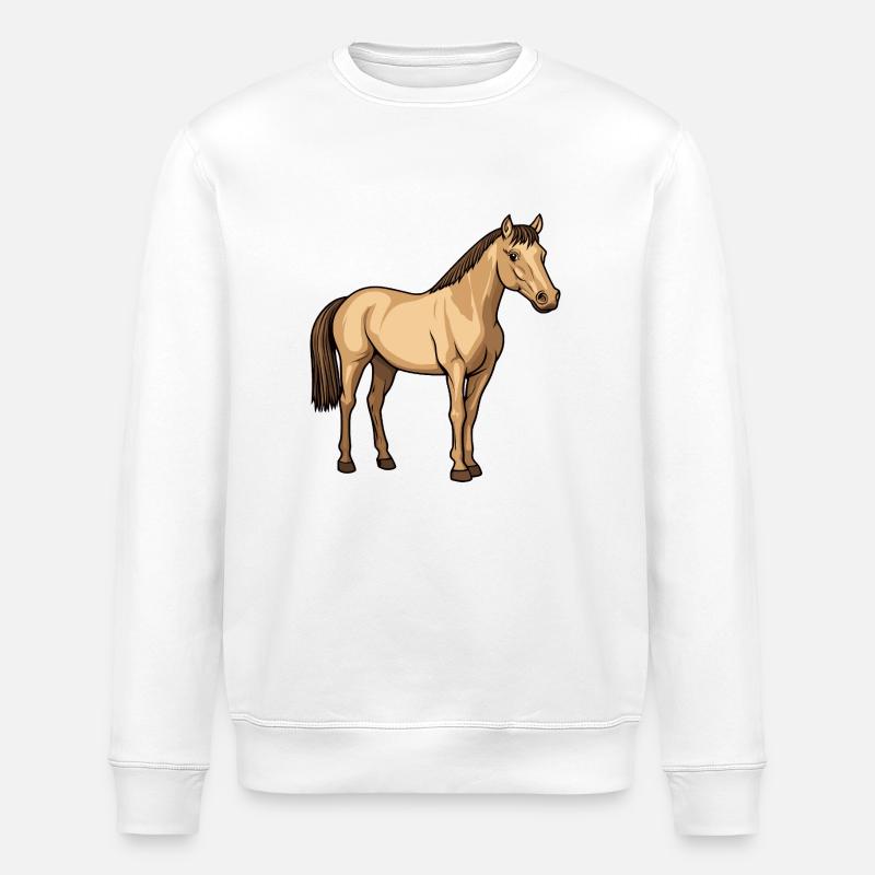 Cheval - Sweat bio ROLLER Stanley/Stella Unisexe - blanc