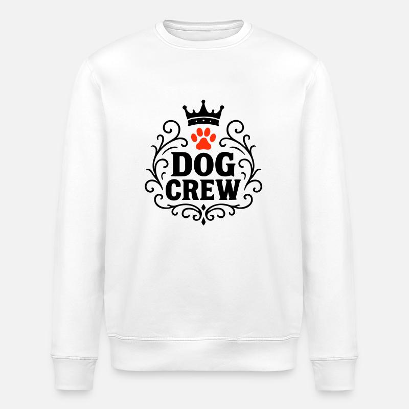 Dog Crew - Stanley/Stella ROLLER Unisex Organic Sweatshirt - white