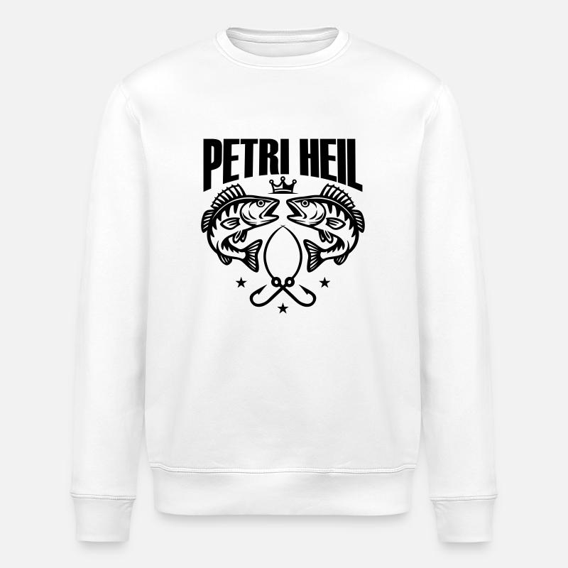 Petri Heil Fischen - Stanley/Stella Unisex Bio-Sweatshirt ROLLER - Weiß