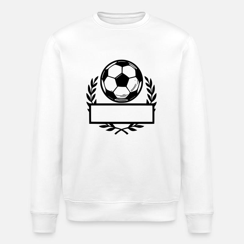 Ballon de foot - Nom prénom - Sweat bio ROLLER Stanley/Stella Unisexe - blanc