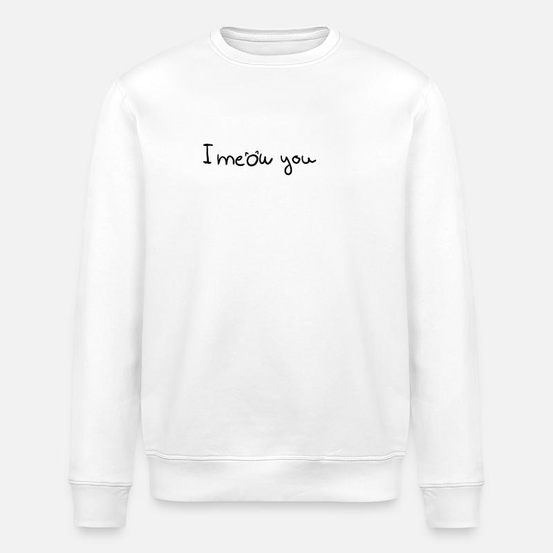 Je te miaule - Sweat bio ROLLER Stanley/Stella Unisexe - blanc