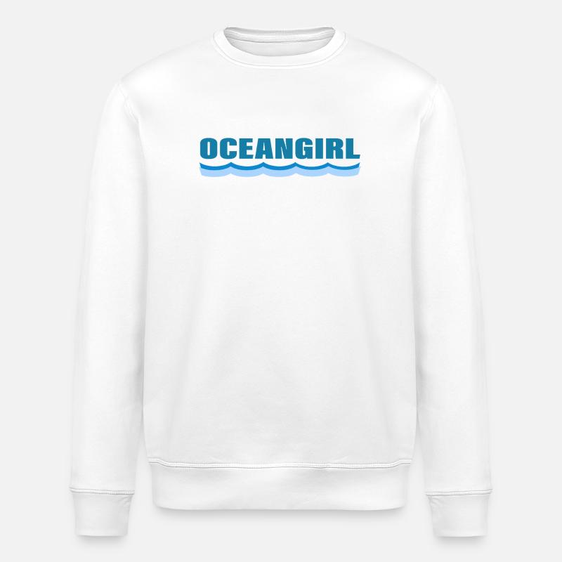 OCEANGIRL - Stanley/Stella ROLLER Unisex Organic Sweatshirt - white