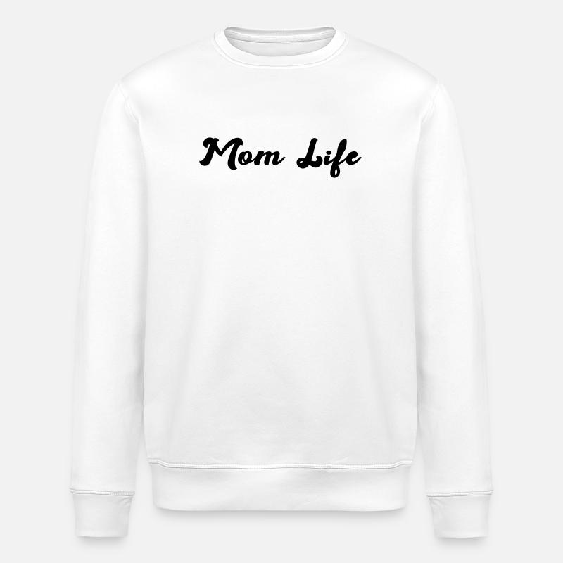 mom_life - Stanley/Stella Unisex Bio-Sweatshirt ROLLER - Weiß