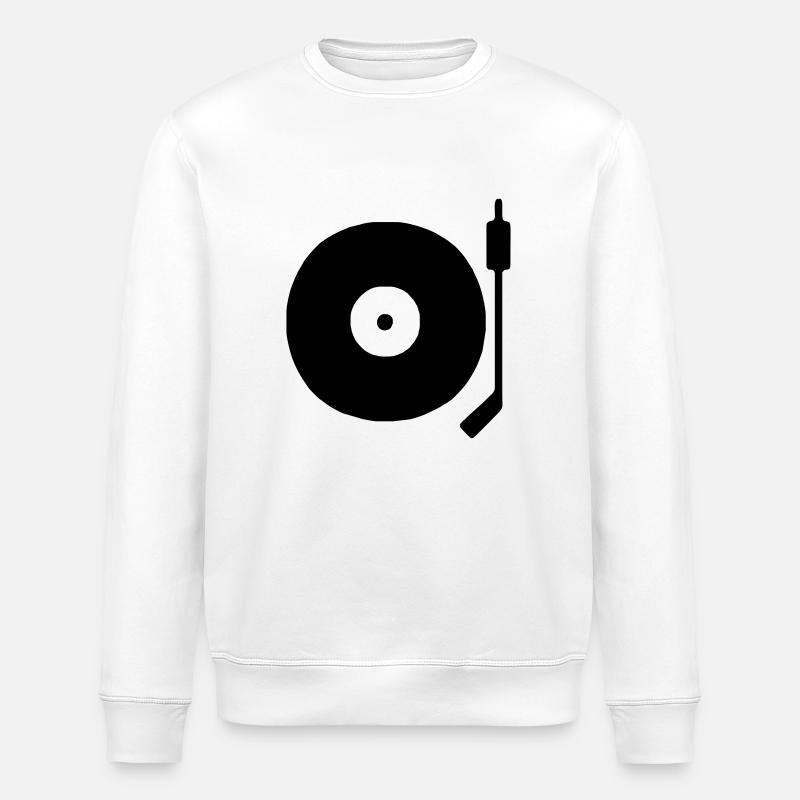 dj Turntable - Stanley/Stella Unisex Bio-Sweatshirt ROLLER - Weiß