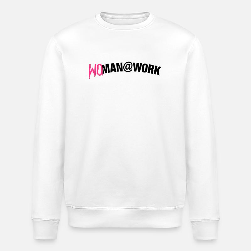 Woman at work - Stanley/Stella ROLLER Unisex Organic Sweatshirt - white