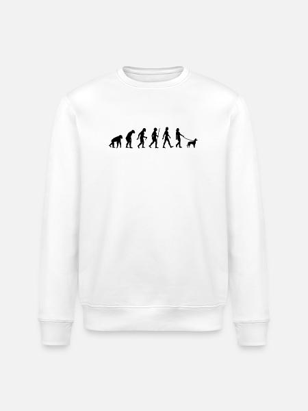 Evolution Kurzhaarcollie Frau - Stanley/Stella Unisex Bio-Sweatshirt ROLLER - Weiß