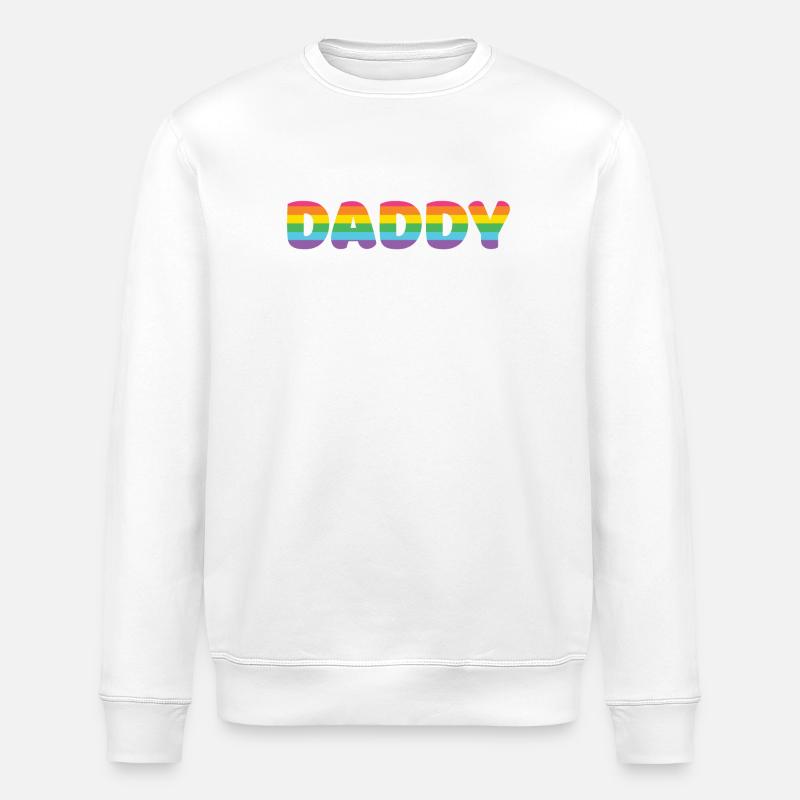 LGBTQ+ Papa - Stanley/Stella Unisex Bio-Sweatshirt ROLLER - Weiß