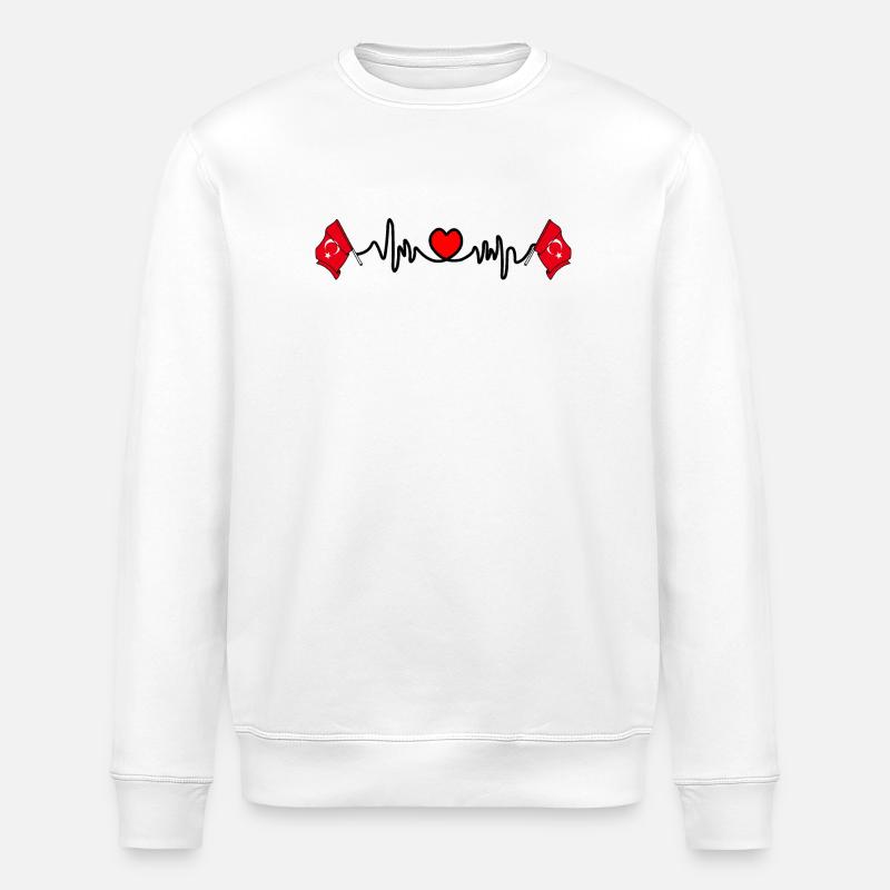 Herzfrequenz-Cardio für Türkei - Stanley/Stella Unisex Bio-Sweatshirt ROLLER - Weiß
