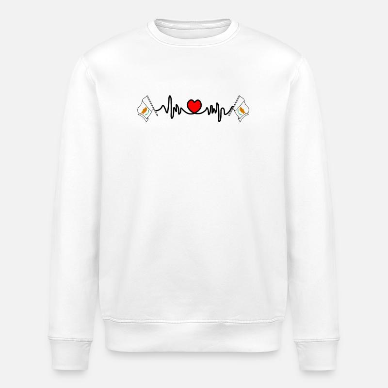 Herzfrequenz-Cardio für Zypern - Stanley/Stella Unisex Bio-Sweatshirt ROLLER - Weiß