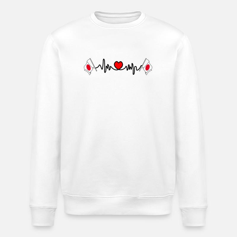 Herzfrequenz-Cardio für Japan - Stanley/Stella Unisex Bio-Sweatshirt ROLLER - Weiß