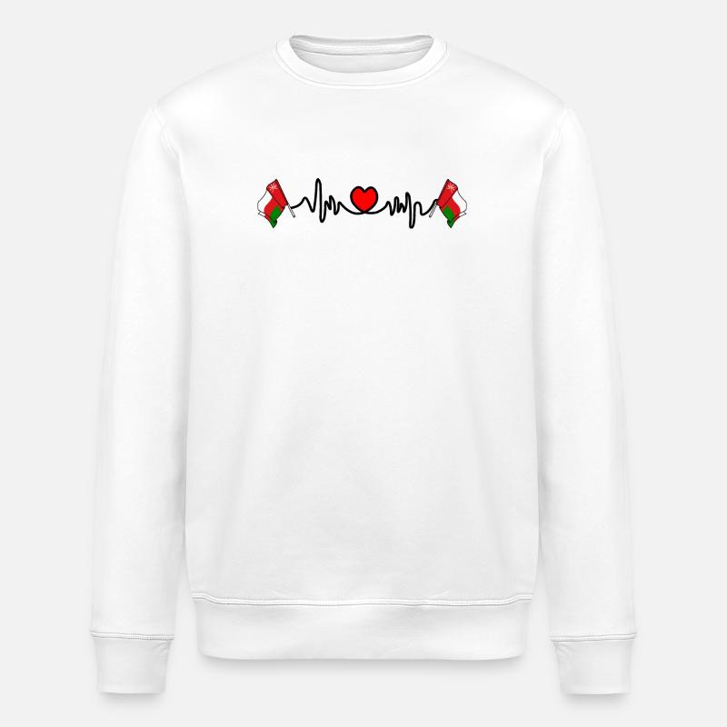 Herzfrequenz-Cardio für Oman - Stanley/Stella Unisex Bio-Sweatshirt ROLLER - Weiß