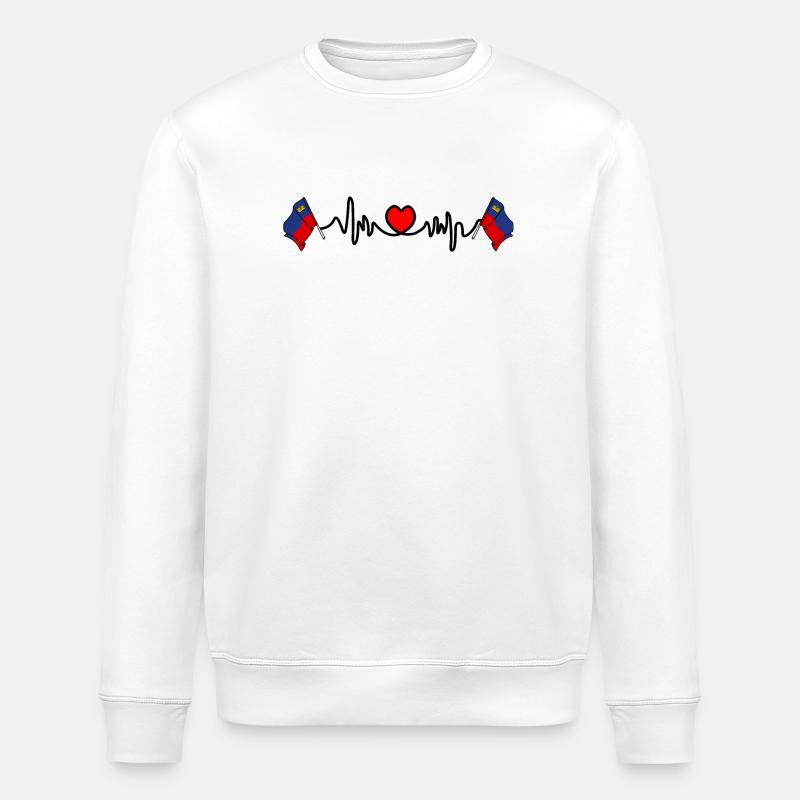 Herzfrequenz-Cardio für Liechtenstein - Stanley/Stella Unisex Bio-Sweatshirt ROLLER - Weiß