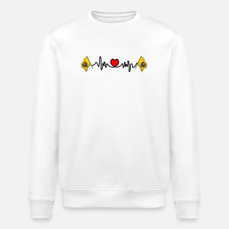 Herzfrequenz-Cardio für Niederschlesien - Stanley/Stella Unisex Bio-Sweatshirt ROLLER - Weiß