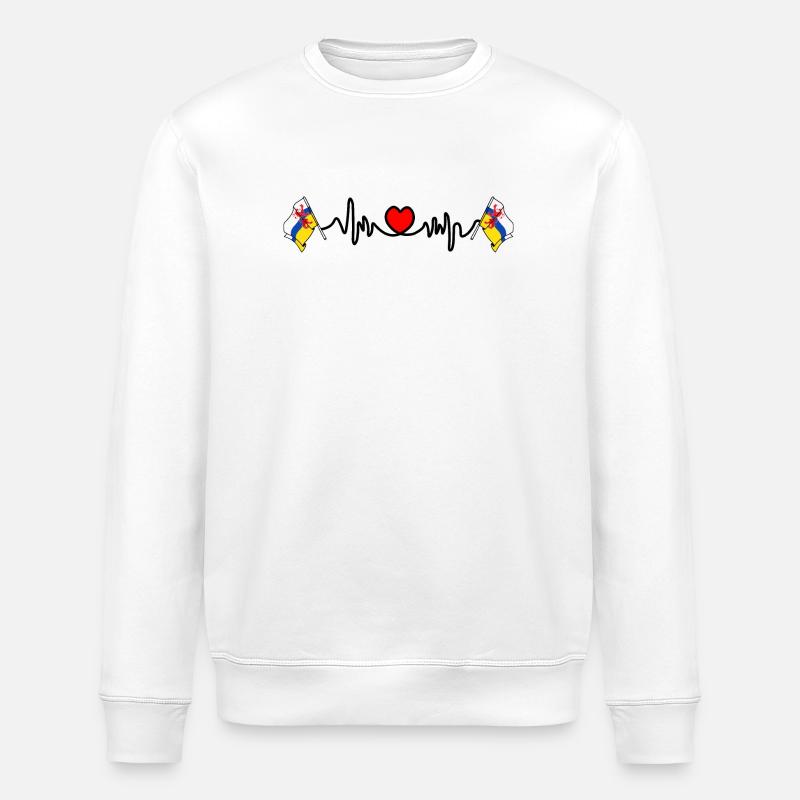Herzfrequenz-Cardio für die Provinz Limburg - Stanley/Stella Unisex Bio-Sweatshirt ROLLER - Weiß