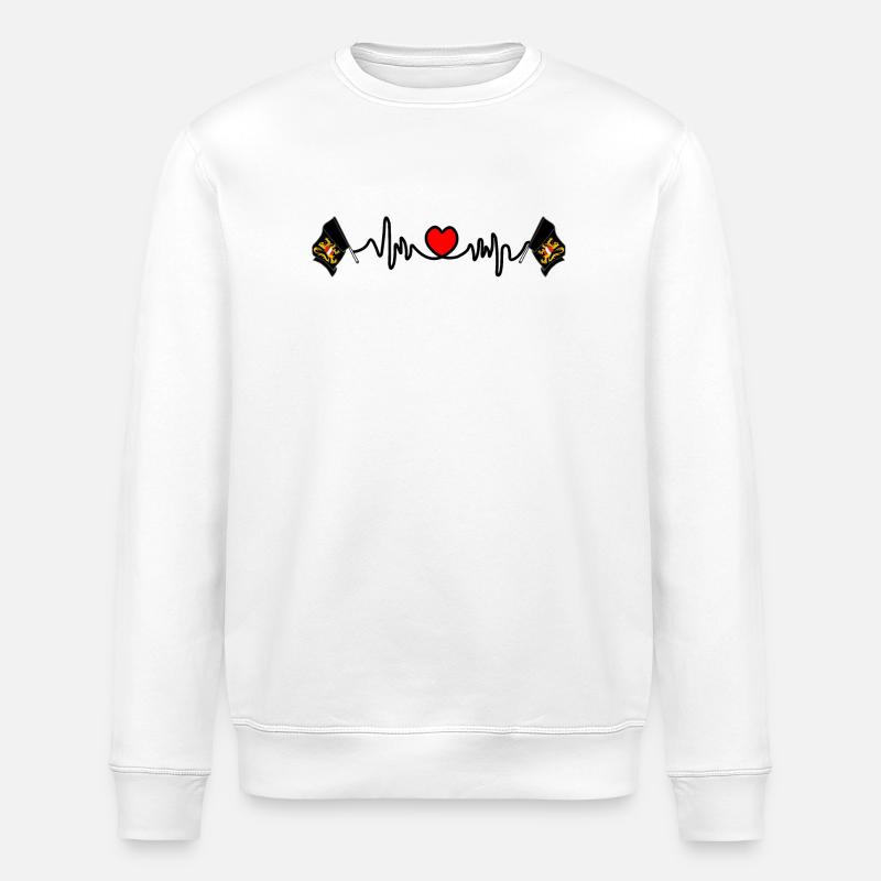 Herzfrequenz-Cardio Flämisch-Brabant Belgien - Stanley/Stella Unisex Bio-Sweatshirt ROLLER - Weiß