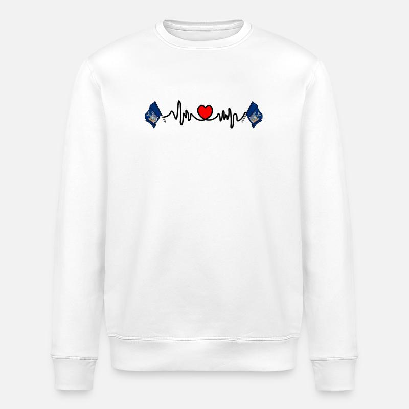 Herzfrequenz-Cardio für New York - Stanley/Stella Unisex Bio-Sweatshirt ROLLER - Weiß