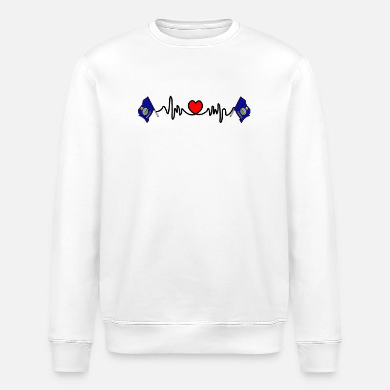 Herzfrequenz-Cardio für Kansas - Stanley/Stella Unisex Bio-Sweatshirt ROLLER - Weiß