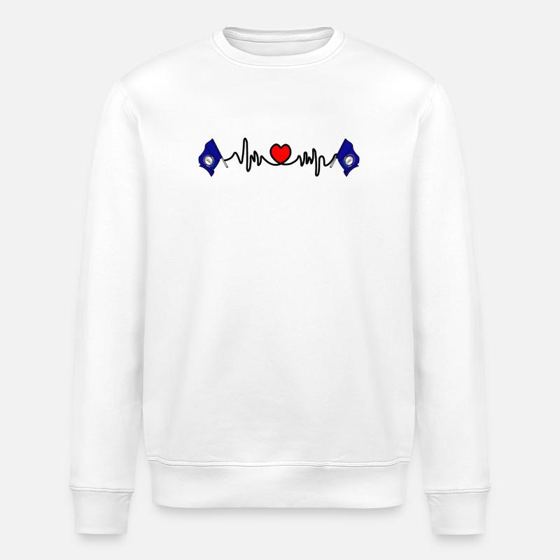 Herzfrequenz-Cardio für Kentucky - Stanley/Stella Unisex Bio-Sweatshirt ROLLER - Weiß