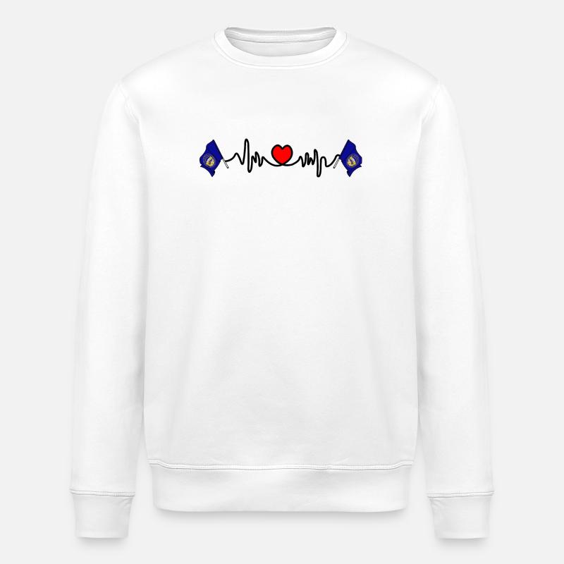 Herzfrequenz-Cardio für Nebraska - Stanley/Stella Unisex Bio-Sweatshirt ROLLER - Weiß