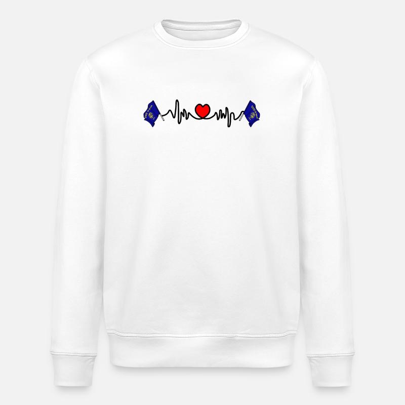 Herzfrequenz-Cardio für Oregon - Stanley/Stella Unisex Bio-Sweatshirt ROLLER - Weiß