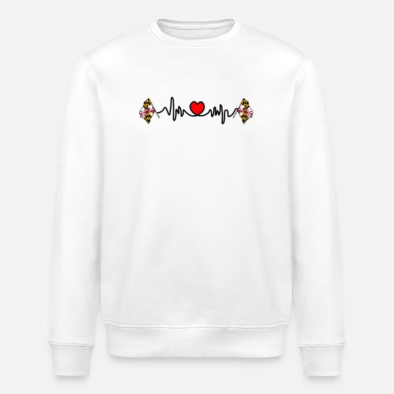 Herzfrequenz-Cardio für Maryland - Stanley/Stella Unisex Bio-Sweatshirt ROLLER - Weiß