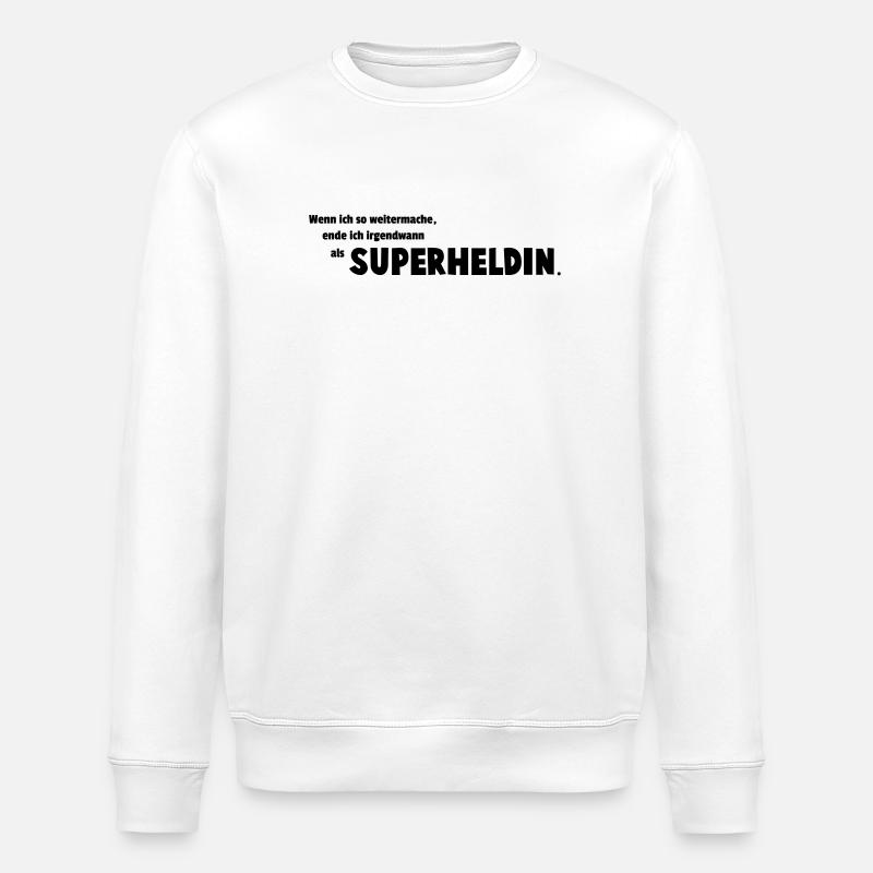 Super-héroïne - Sweat bio ROLLER Stanley/Stella Unisexe - blanc