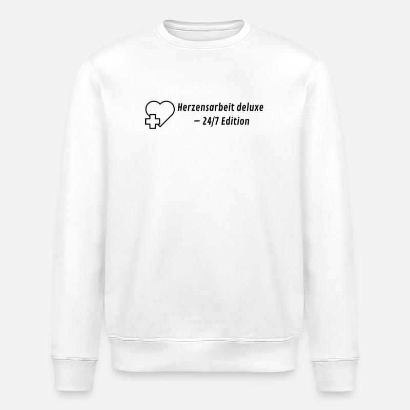 Herzensarbeit deluxe - 24/7 Edition - Stanley/Stella Unisex Bio-Sweatshirt ROLLER - Weiß