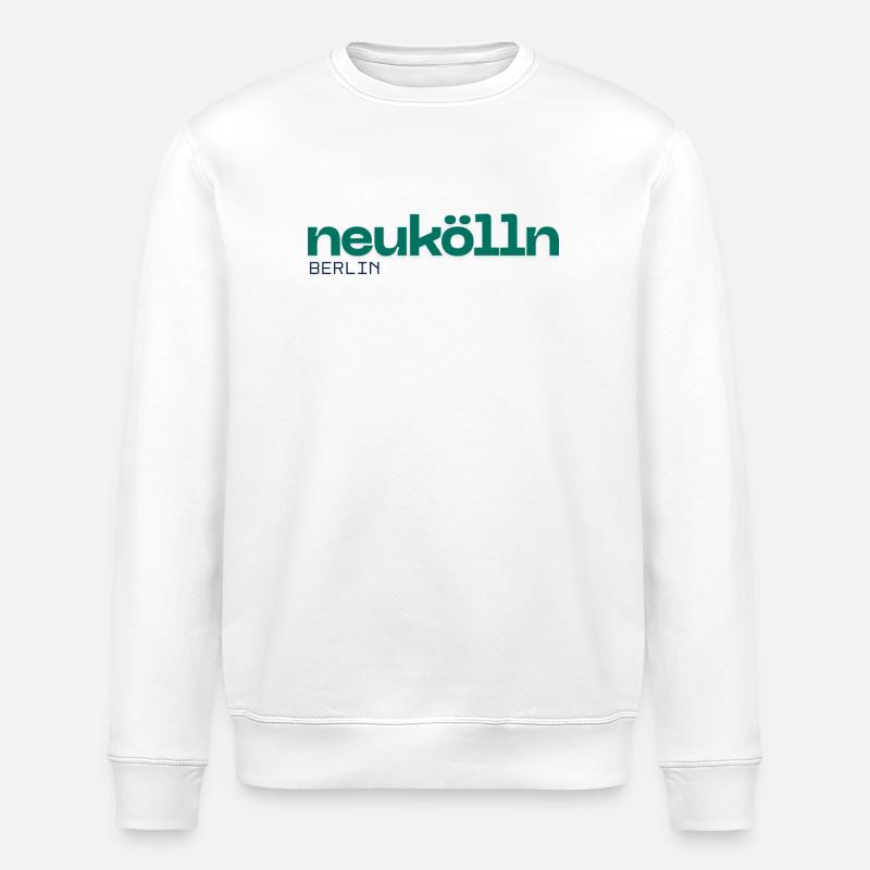 Berlin Neukölln - Schönes, schlichtes Design - Stanley/Stella Unisex Bio-Sweatshirt ROLLER - Weiß