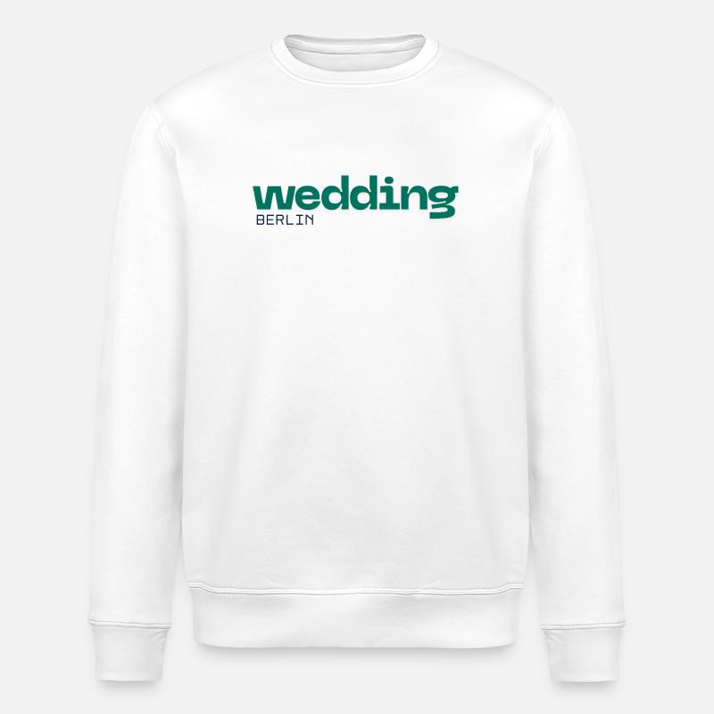 Wedding Berlin - Beautiful, simple design - Stanley/Stella ROLLER Unisex Organic Sweatshirt - white