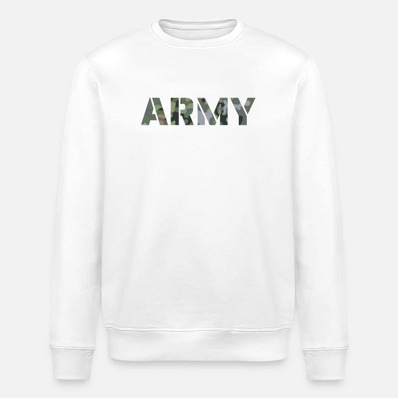 ARMY NL NFP Tarnmuster - Stanley/Stella Unisex Bio-Sweatshirt ROLLER - Weiß