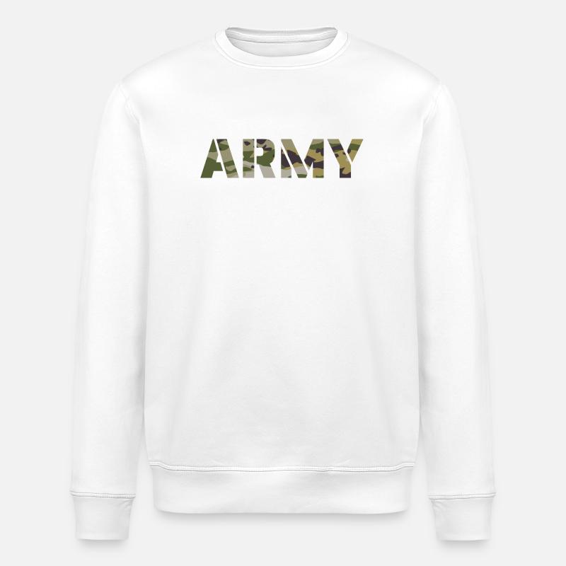 ARMY US BDU Tarnung - Stanley/Stella Unisex Bio-Sweatshirt ROLLER - Weiß
