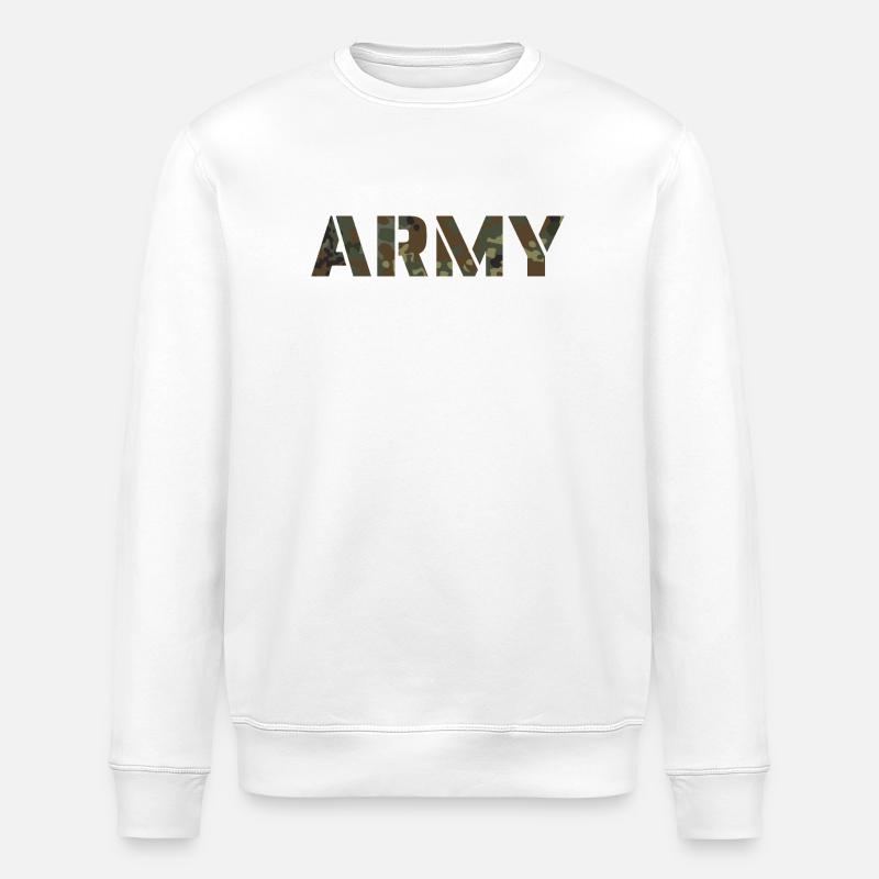 ARMY DE Flecktarn Tarnung - Stanley/Stella Unisex Bio-Sweatshirt ROLLER - Weiß